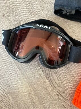 Scott Black Goggles with Amber Lens
